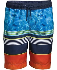 Lands' End Big Boys Husky Printed Swim Trunks