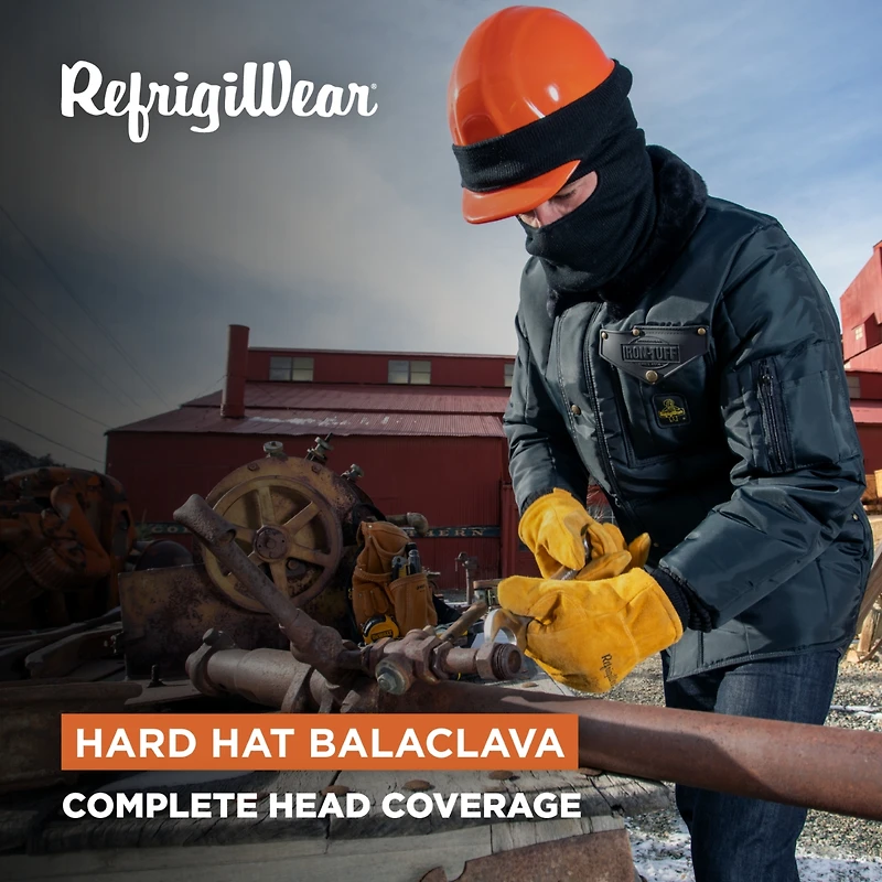 RefrigiWear Men's Hard Hat Balaclava - Insulated Winter Head Cover for Extreme Cold Protection