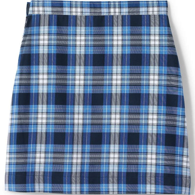 Lands' End Big Girls School Uniform Slim Plaid A-line Skirt Below the Knee