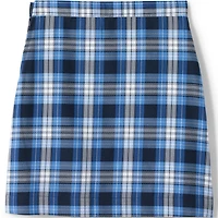 Lands' End Big Girls School Uniform Slim Plaid A-line Skirt Below the Knee
