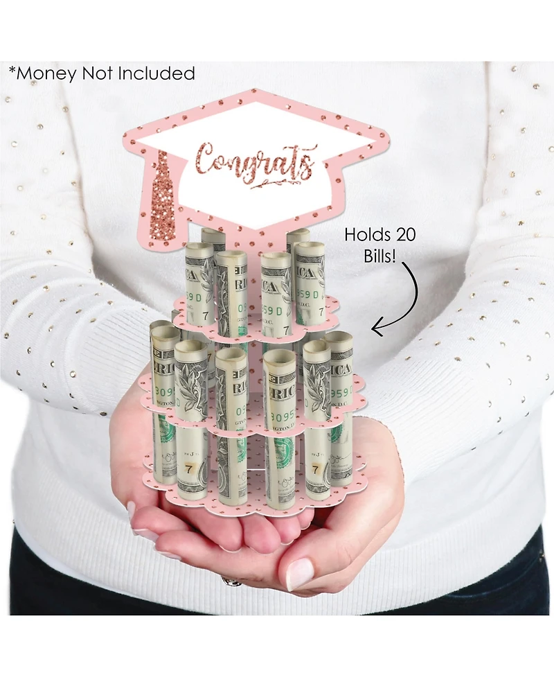 Rose Gold Grad Diy Graduation Party Money Holder Gift Cash Cake