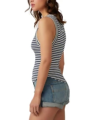 Free People Women's Kate Striped Sleeveless Tee
