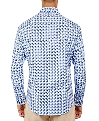 Society Of Threads Men's Regular-Fit Non-Iron Performance Stretch Shirt