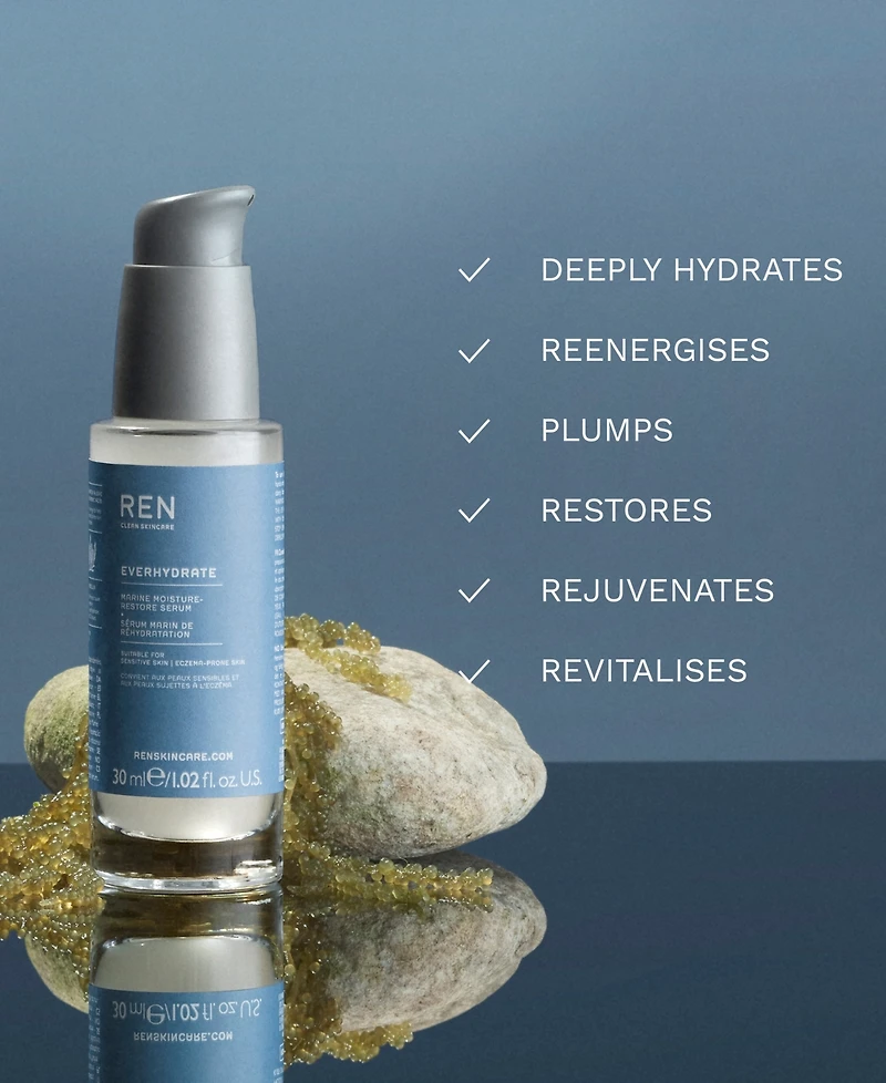 Ren Clean Skincare Everhydrate Marine Moisture-Restore Serum, 1.02 oz.