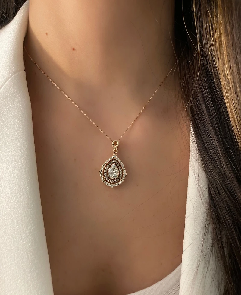 Le Vian Nude Diamonds & Chocolate Diamonds Fancy 18" Pendant Necklace (1-5/8 ct. t.w.) in 14k Rose, Yellow or White Gold