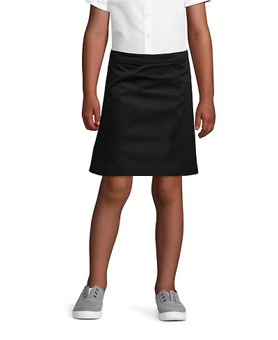 Lands' End Big Girls School Uniform Slim Blend Chino Skort Above Knee