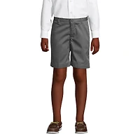 Lands' End Men's School Uniform Boys Plain Front Blend Chino Shorts