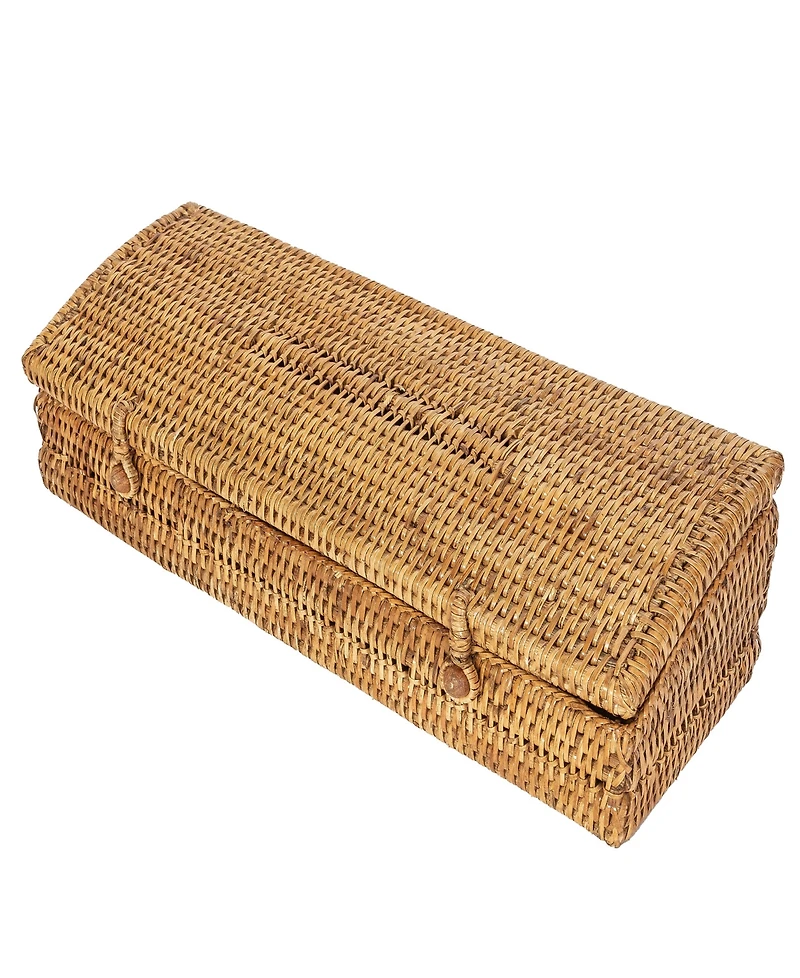 Artifacts Trading Company Rattan 5 Section Tea Box with Lid