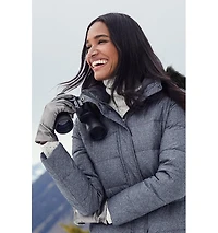 Lands' End Women's Ez Touch Screen Lined Leather Gloves