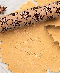 Mrs. Anderson's Baking Snowflake Design Embossing Rolling Pin European Beechwood