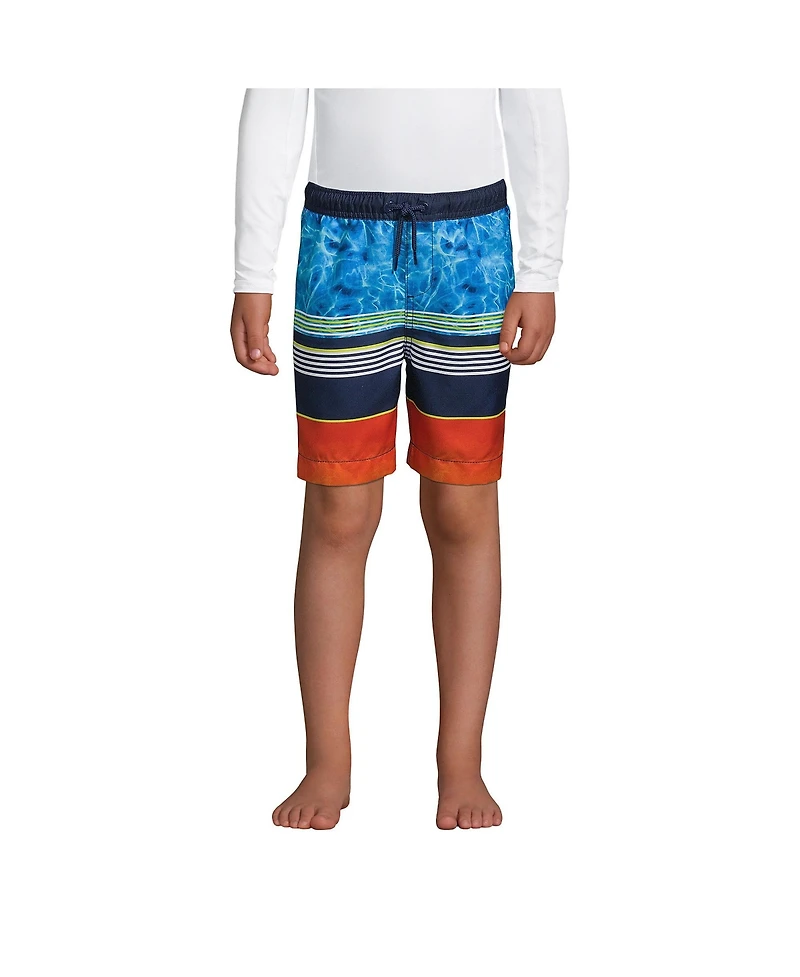 Lands' End Boys Printed Swim Trunks