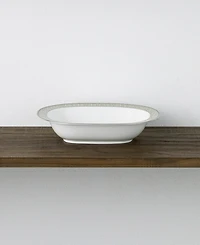 Noritake Infinity Green Platinum Oval Vegetable Bowl 24 Oz