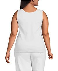 Lands' End Women's Plus Cotton Tank Top