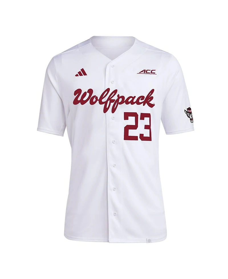Men's adidas #23 White Nc State Wolfpack Team Baseball Jersey