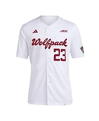 Men's adidas #23 White Nc State Wolfpack Team Baseball Jersey