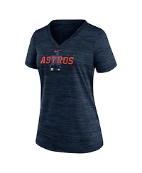 Women's Nike Navy Houston Astros Authentic Collection Velocity Practice Performance V-Neck T-shirt