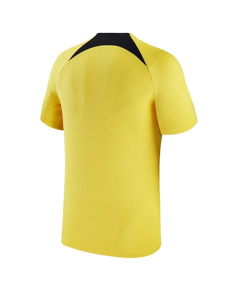 Men's Jordan Yellow Paris Saint-Germain 2023 Pre-Match Top