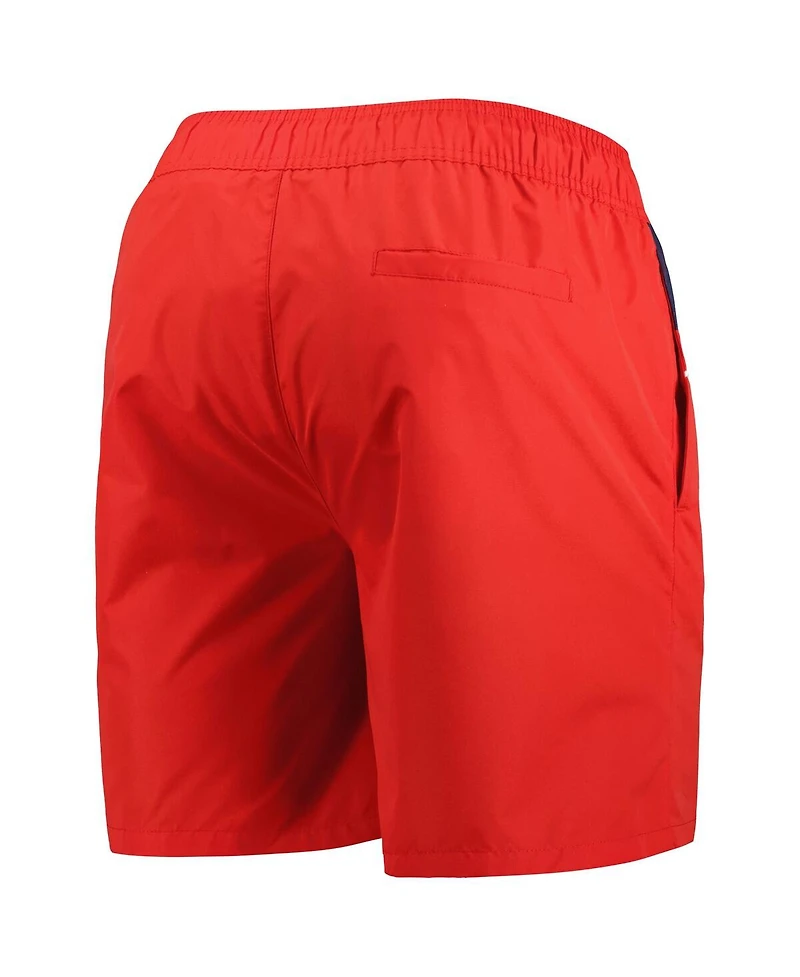 Men's Starter Red Washington Capitals Freestyle Volley Swim Shorts