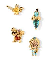 Girls Crew Crystal Multi-Color Disney Princess Jasmine Stud Earring Set