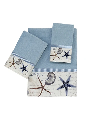 Avanti Antigua Starfish & Seashells Cotton Bath Towel, 25" x 50"