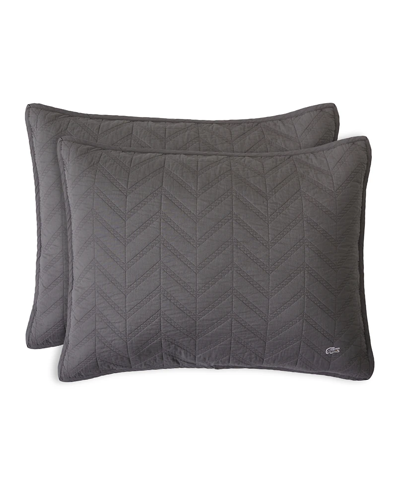 Closeout! Lacoste Home Herringbone Stitch Quilt Set