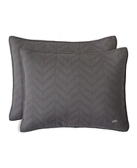Closeout! Lacoste Home Herringbone Stitch Quilt Set