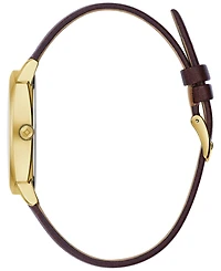 Bulova Men's Frank Lloyd Wright Hollyhock House Brown Leather Strap Watch 39mm