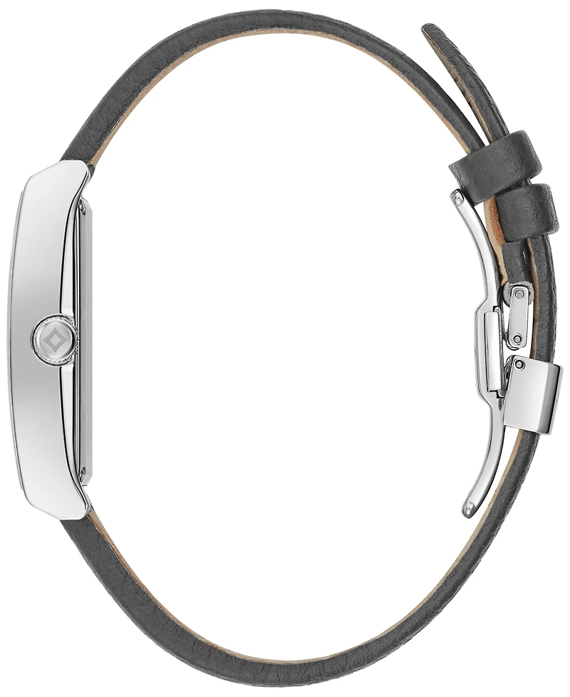 Bulova Men's Frank Lloyd Wright Robie House Gray Leather Strap Watch 31mm