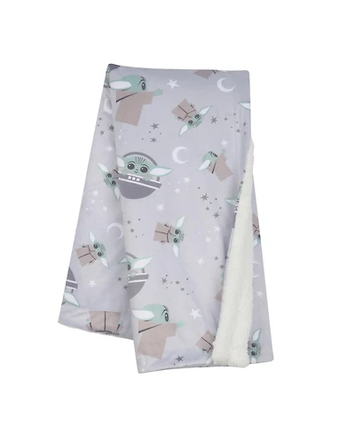 Lambs & Ivy Star Wars Cozy Friends Baby Yoda/Grogu Fleece Baby Blanket