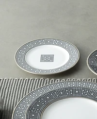 Noritake Infinity Graphite 4 Piece Bread Butter/Appetizer Plate Set, Service for 4
