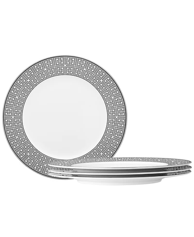 Noritake Infinity Graphite 4 Piece Dinner Plate Set, Service for 4