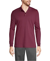 Lands' End Men's Long Sleeve Interlock Polo Shirt