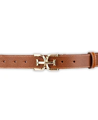 Sam Edelman Women's Slim Double-e Plaque Buckle Belt