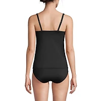 Lands' End Women's Dd-Cup Square Neck Underwire Tankini Swimsuit Top Adjustable Straps