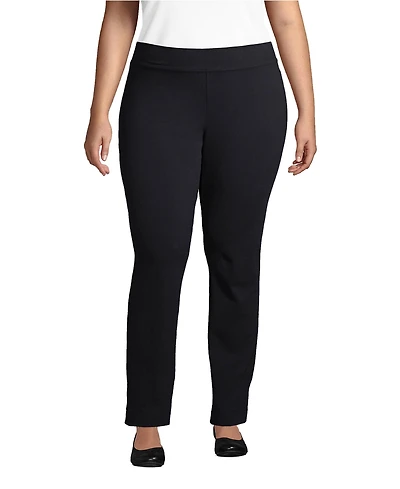 Lands' End Plus Starfish Mid Rise Slim Leg Pants