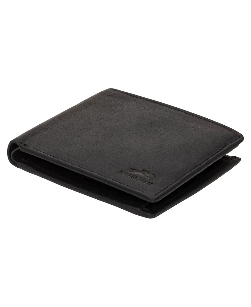 Mancini Men's Buffalo Rfid Secure Wallet with Coin Pocket