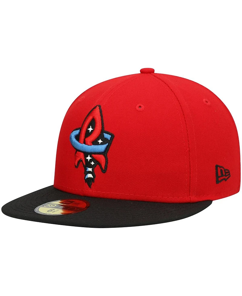 Men's New Era Red Rocket City Trash Pandas Authentic Collection Team Alternate 59FIFTY Fitted Hat