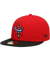 Men's New Era Red Rocket City Trash Pandas Authentic Collection Team Alternate 59FIFTY Fitted Hat
