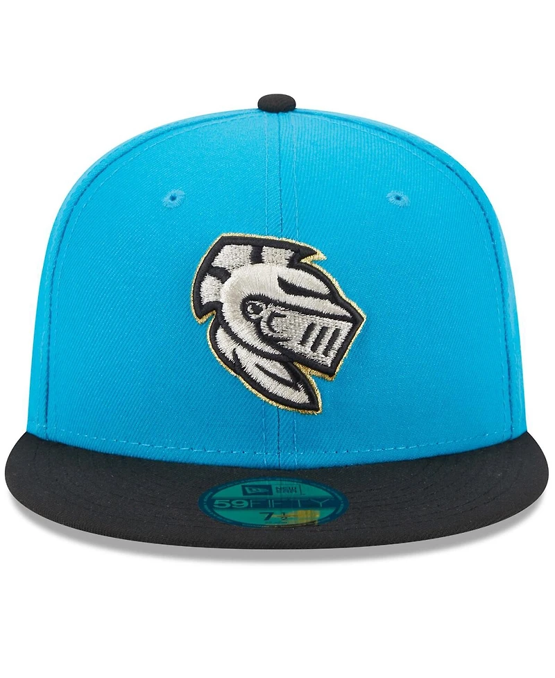 Men's New Era Blue Charlotte Knights Authentic Collection Alternate Logo 59FIFTY Fitted Hat