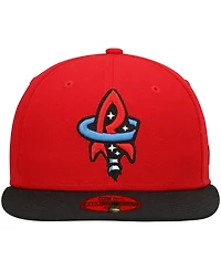 Men's New Era Red Rocket City Trash Pandas Authentic Collection Team Alternate 59FIFTY Fitted Hat