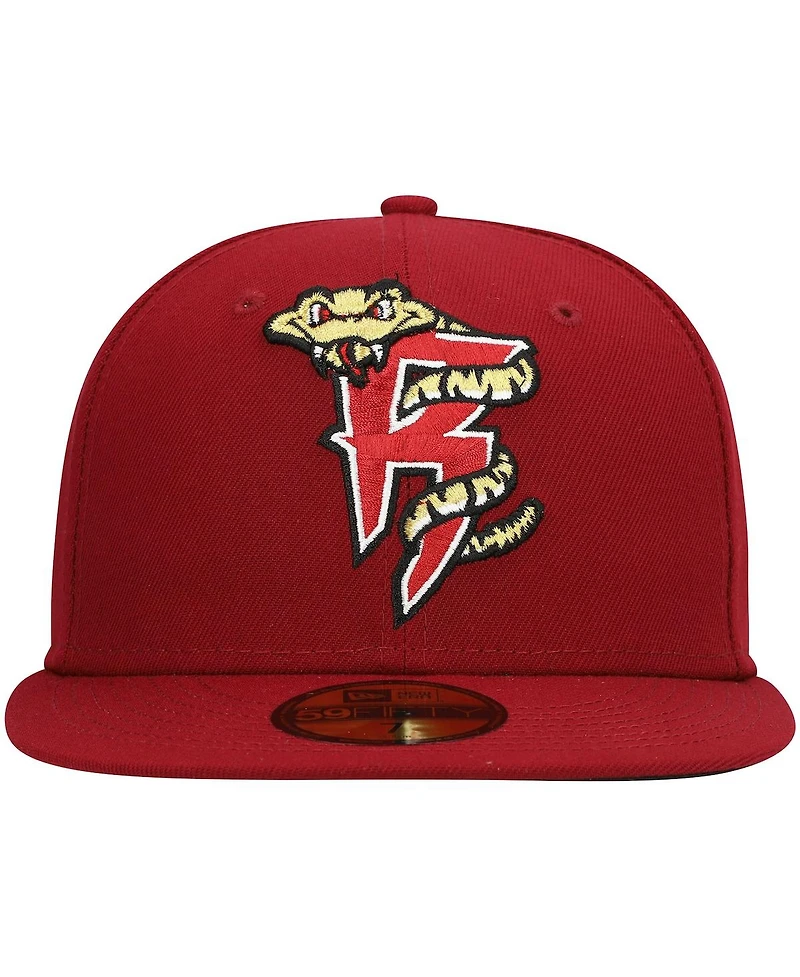 Men's New Era Red Wisconsin Timber Rattlers Authentic Collection Team Home 59FIFTY Fitted Hat