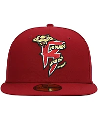 Men's New Era Red Wisconsin Timber Rattlers Authentic Collection Team Home 59FIFTY Fitted Hat