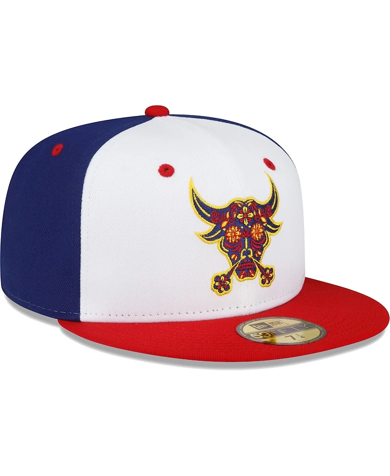 Men's New Era White Durham Bulls Copa De La Diversion 59FIFTY Fitted Hat