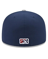 Men's New Era Blue Somerset Patriots Authentic Collection Alternate Logo 59FIFTY Fitted Hat