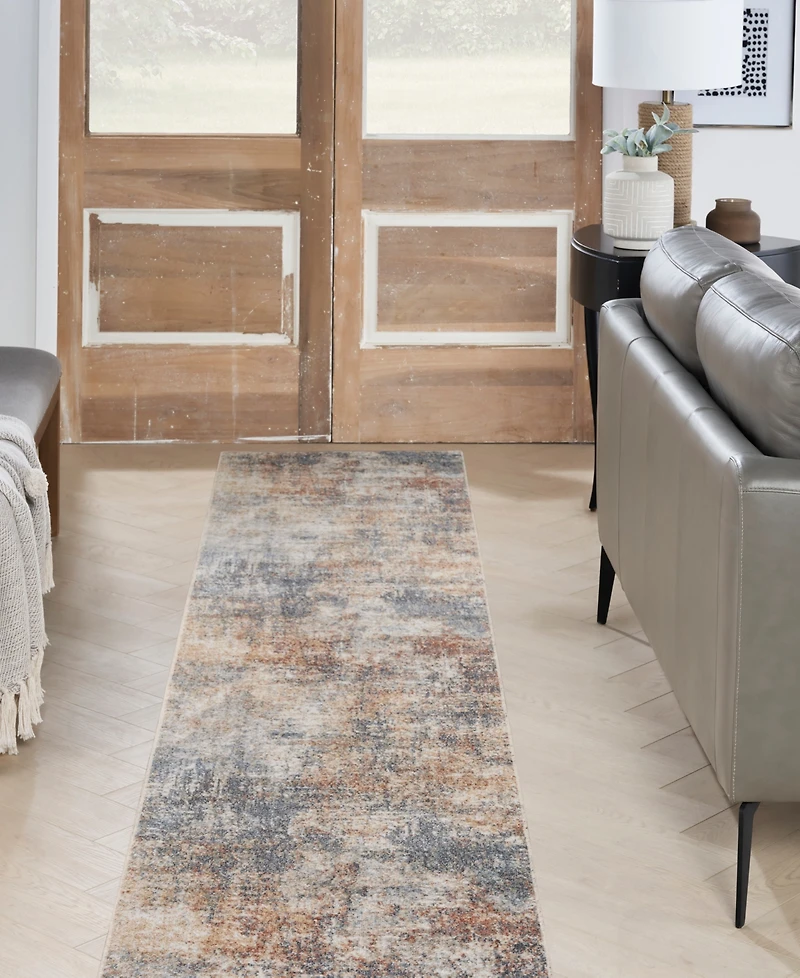 Nourison Home Astra Machine Washable ASW07 2'2" x 12' Runner Area Rug