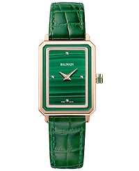 Balmain Women's Swiss Eirini Green Leather Strap Watch 25x33mm