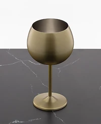 Cambridge 12 Oz Brushed Gold Stainless Steel Red Wine Glasses, Set of 4