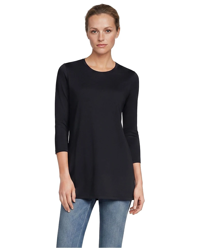 Lands' End Women's Tall 3/4 Sleeve Cotton Supima Tunic