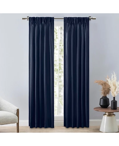 Ricardo Grasscloth 2/Way Pinch Pleated w/Back Tabs Pair Curtain 100"W x 96"L
