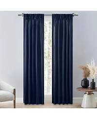 Ricardo Grasscloth 2/Way Pinch Pleated w/Back Tabs Pair Curtain 100"W x 96"L